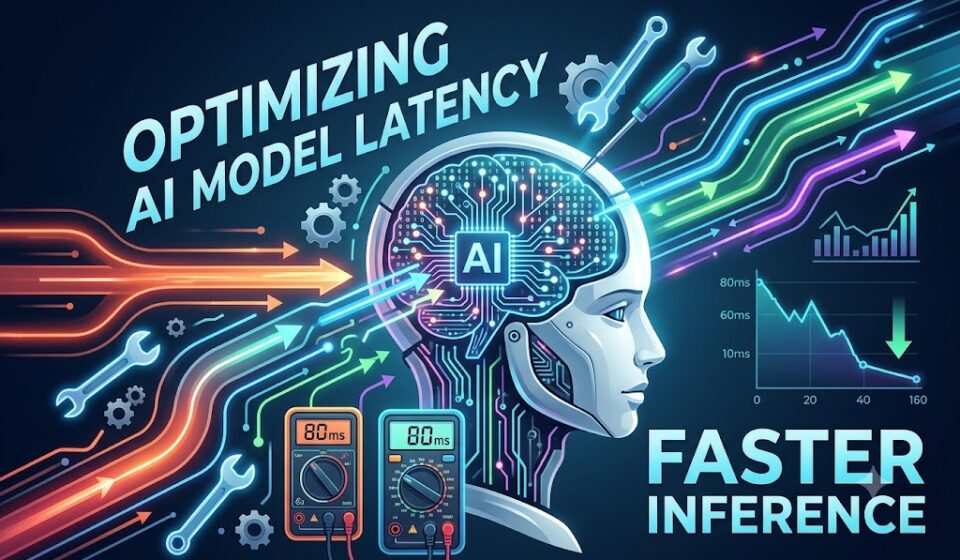 Infographic detailing how to fix open source AI model latency for faster inference.