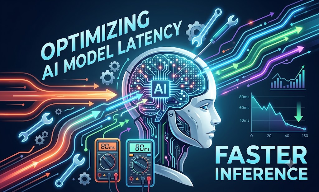 Infographic detailing how to fix open source AI model latency for faster inference.