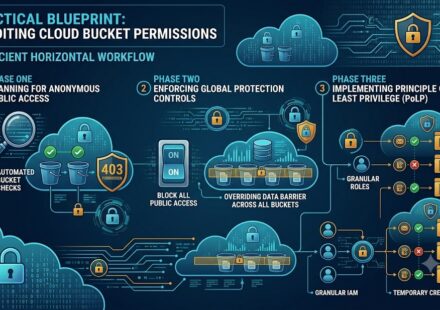 A tactical security matrix showing how to audit cloud storage bucket permissions safely to prevent data leaks