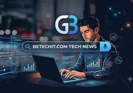 A person analyzing Betechit.com tech news on a modern laptop screen for the latest digital insights.